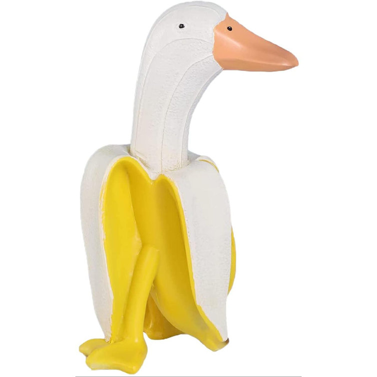 Trinx Bogdans Banana Duck Garden Statue Wayfair